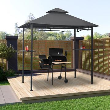 Barbecue paviljoen 240x150x255 cm staal antraciet