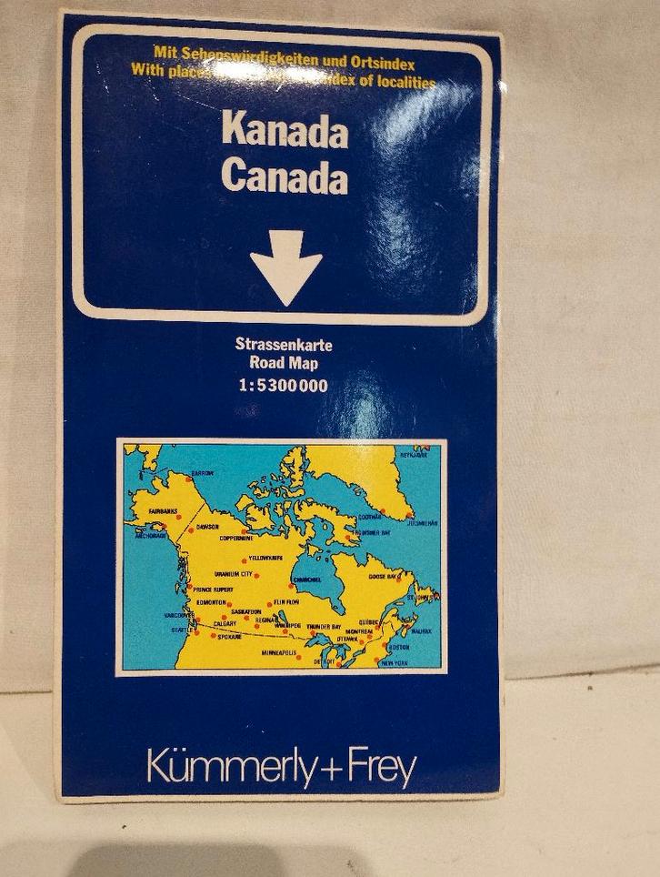 Canada Road map, Boeken, Atlassen en Landkaarten, Zo goed als nieuw, Landkaart, Overige gebieden, 1800 tot 2000, Ophalen of Verzenden