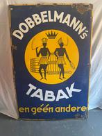 Emaille Oud Geleefd Dobbelmann’s Tabak Bord ( mega groot ), Ophalen, Gebruikt, Reclamebord