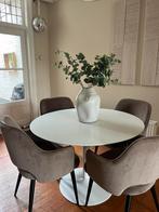 Ronde eettafel 110cm, Huis en Inrichting, Tafels | Eettafels, Ophalen, Gebruikt, Vier personen, Rond