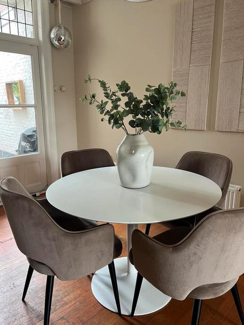 Ronde eettafel 110cm, Huis en Inrichting, Tafels | Eettafels, Gebruikt, 100 tot 150 cm, Vier personen, Rond, Ophalen