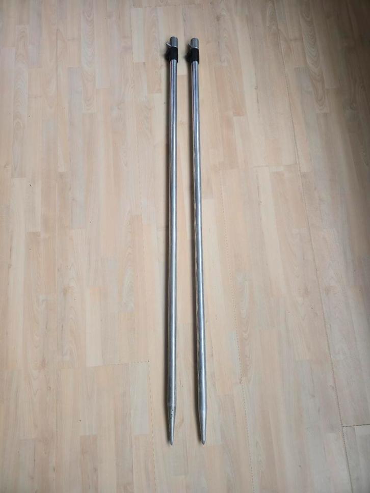 2 Fox euro storm pole poles lange banksticks 95-170cm., Watersport en Boten, Hengelsport | Karpervissen, Gebruikt, Ophalen of Verzenden