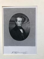 Portrait of Gustaaf Eduard Voorhelm Schneevoogt 1853, Antiek en Kunst, Kunst | Etsen en Gravures, Ophalen of Verzenden