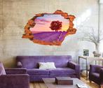 Paarse Bloemen 3D Sticker / Muursticker Diepte Wand Muur, Verzenden, Nieuw, Dier en Natuur