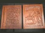Houtsnijwerk panelen, Antiek en Kunst, Kunst | Beelden en Houtsnijwerken, Ophalen of Verzenden