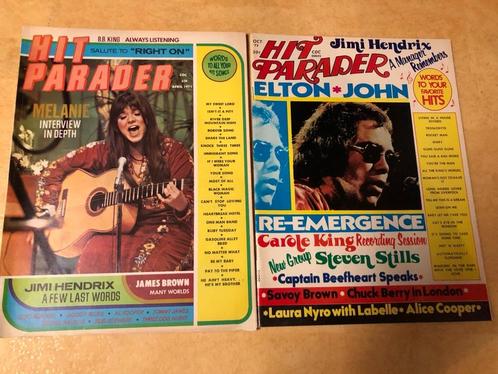 2 x Hit Parader vintage US muziek tijdschrift Elton John, Boeken, Muziek, Gelezen, Algemeen, Ophalen of Verzenden