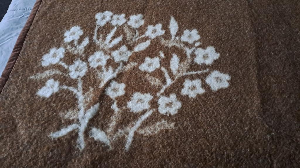 Vintage Aabe deken zuivere scheerwol, Huis en Inrichting, Woonaccessoires | Plaids en Woondekens, Gebruikt, Onbekend, Ophalen of Verzenden