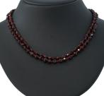 Granaten antieke ketting fraai 18k slot goud filigrain dames, Ophalen of Verzenden, Goud, Ketting, Met edelsteen