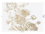 Kek Amsterdam behang 400x280 Engraved flowers, Huis en Inrichting, Stoffering | Behang, Ophalen, 10 tot 25 m²
