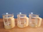 Bodum Theeglazen Geel/ créme handvatten, Huis en Inrichting, Keuken | Servies, Glas of Glazen, Gebruikt, Ophalen of Verzenden