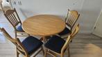 Ronde tafel met 4 stoelen GRATIS, Huis en Inrichting, Ophalen, Zo goed als nieuw, 4 tot 6 stoelen