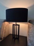Zwarte Velvet Lampenkap Ovaal - Taupe Binnenkant, Huis en Inrichting, Lampen | Lampenkappen, Zwart, Ophalen of Verzenden, Zo goed als nieuw