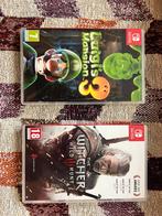 Nintendo switch spellen the Witcher 3 en Louigi’s mansion 3, Spelcomputers en Games, Vanaf 18 jaar, 1 speler, Zo goed als nieuw