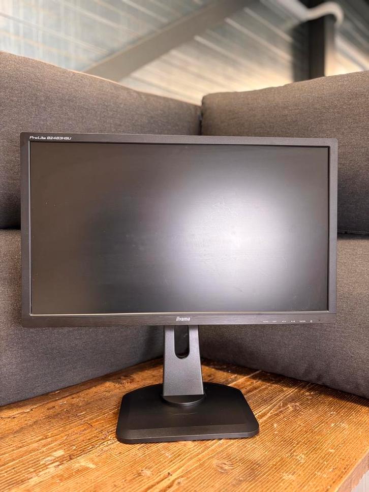 Iiyama ProLite B2483HSU - 24”Full HD monitor, Computers en Software, Monitoren, Zo goed als nieuw, 61 t/m 100 Hz, VGA, Gaming