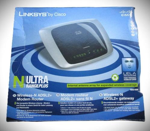 Router Wireless N ADSL2+ Gateway~Linksys Cisco, Computers en Software, Routers en Modems, Gebruikt, Router, Ophalen of Verzenden