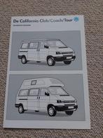 Folder/Technische Gegevens  VW California Club/Coach/Tour, Ophalen of Verzenden, Zo goed als nieuw, Volkswagen