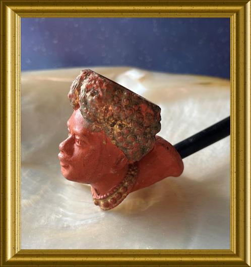 Oude terracotta pijp, hoofd. Hippolyte, Leon Bonnaud, Antiek en Kunst, Curiosa en Brocante, Ophalen of Verzenden