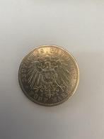 5 mark 1907 verguld zilveren munt als sierraad verwerkt, Ophalen of Verzenden, Duitsland, Losse munt, Zilver