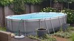 Bestway zwembad ovaal 488 x 305 x 107 cm met warmtepomp, Tuin en Terras, Zwembaden, Ophalen, 80 tot 120 cm, 300 cm of meer, Zo goed als nieuw