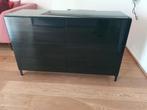 Ikea Besta Kast Glanzend Zwart + Glasplaat, Ophalen, Gebruikt, 100 tot 150 cm, Glas
