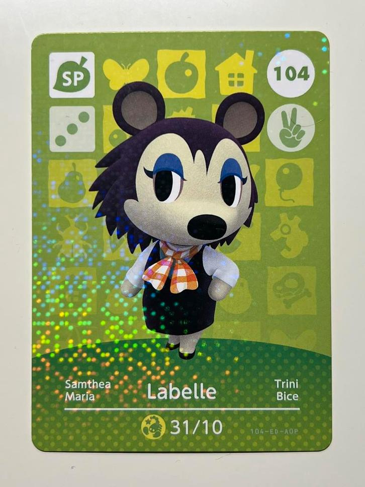 Nintendo Animal Crossing Cards - Series 2 - card 104 Labelle, Spelcomputers en Games, Games | Nintendo Switch, Zo goed als nieuw