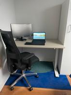 Witte Bureau Trotten 120x70cm, Huis en Inrichting, Bureaus, Ophalen of Verzenden, In hoogte verstelbaar, Zo goed als nieuw, Bureau