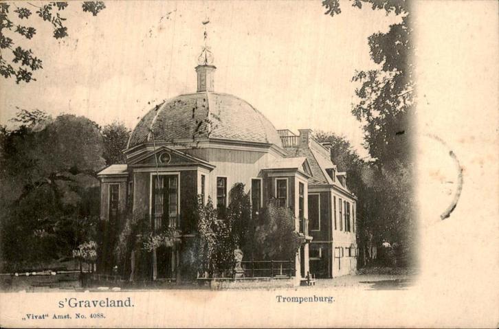 's Graveland - Trompenburg, Verzamelen, Ansichtkaarten | Nederland, Gelopen, Noord-Holland, Voor 1920, Ophalen of Verzenden