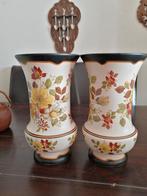 2 Modica vazen Gouda Plateel,Oud Gouda, Zuid Holland, floral, Antiek en Kunst, Ophalen of Verzenden
