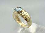 Gouden Vintage ring met edelsteen topaas. 2025/541., Blauw, ., Ophalen of Verzenden, Zo goed als nieuw