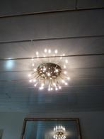 2 x Vintage Spoetnik plafond lamp, Ophalen of Verzenden, Zo goed als nieuw, Glas