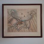 Kaart uit de stedenatlas van Joan Blaeu uit 1649 gaaf, Antiek en Kunst, Kunst | Litho's en Zeefdrukken, Ophalen of Verzenden