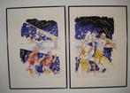 Jim van Overbeek, twee zeefdrukken, Antiek en Kunst, Ophalen of Verzenden