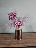 Bronzen Vaas, Incl takken en bloemen, Perfecte staat,, Huis en Inrichting, Ophalen, Overige kleuren, Aardewerk of Porselein, Zo goed als nieuw