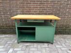 Mooie vintage industriele werkbank, Doe-het-zelf en Verbouw, Werkbanken, Gebruikt, Vintage, Vintage, Vintage