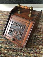 Oude kolenbak/turfbak met schep&enkele echte, oude turven., Antiek en Kunst, Curiosa en Brocante, Ophalen