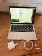 MacBook air m1 8gb 256gb zilver 13 inch met garantie, Gebruikt, 256 GB, Qwerty, 8 GB