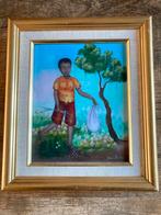 Schilderij van Berrouet Wilhèm. Haitiaanse schilder, Antiek en Kunst, Kunst | Schilderijen | Klassiek, Ophalen of Verzenden