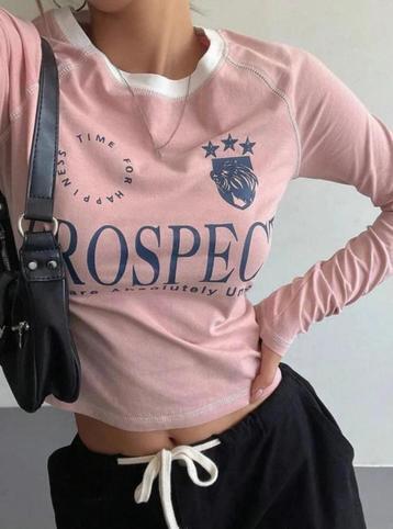 Dazy roze longsleeve top beschikbaar voor biedingen