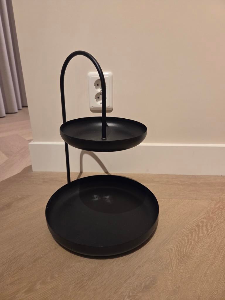 Nieuwe zwarte stalen etagère - 2 laags, Ophalen of Verzenden, Nieuw