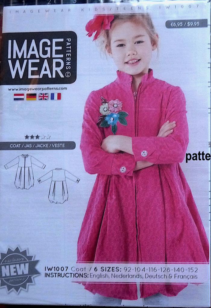 Patroon van meisjes-jurk - image wear  maat 92 t/m 152, Hobby en Vrije tijd, Kledingpatronen, Nieuw, Overige typen, Kind, Overige merken