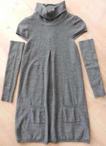 z.g.a.n. IKKS 100% wollen jurkje maat M/ 40 met armwarmers beschikbaar voor biedingen