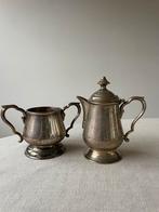 Verzilverd Melkkannetje en Suikerpotje, Antiek en Kunst, Ophalen of Verzenden, Zilver