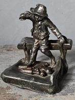 Tinnen beeldje kegeljongen, Ophalen of Verzenden