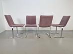 Set 4 vintage giovanni offredii onda stoelen saporiti ‘70, Huis en Inrichting, Metaal, N, Postmodern, Ophalen of Verzenden