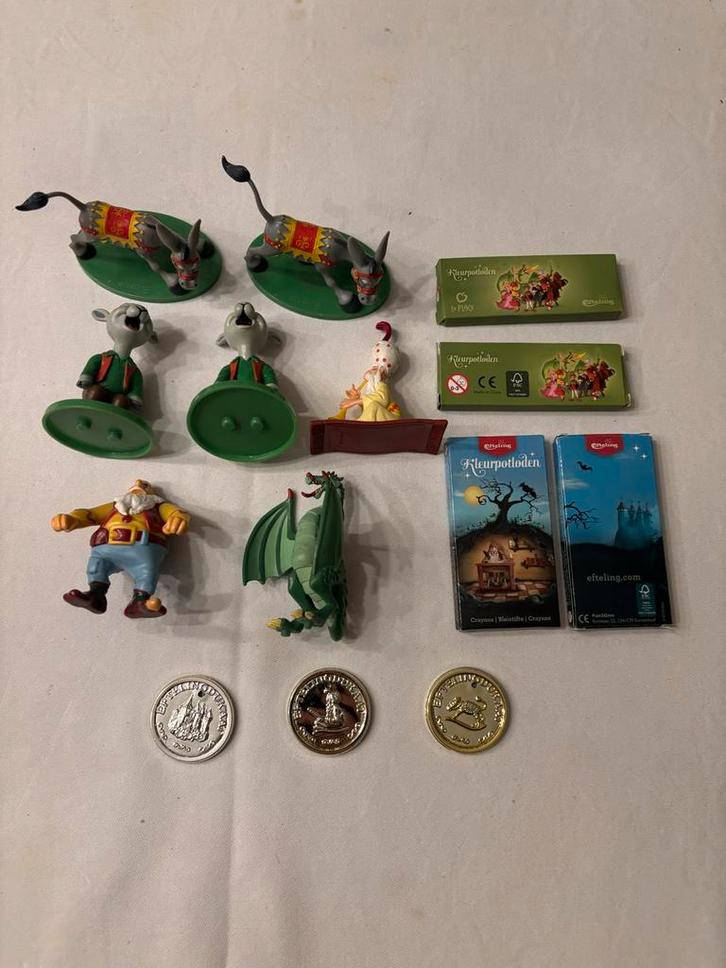 Efteling Verzamelobjecten Set dukaat beeldjes potloden!, Verzamelen, Efteling, Zo goed als nieuw, Beeldje of Poppetje, Ophalen of Verzenden