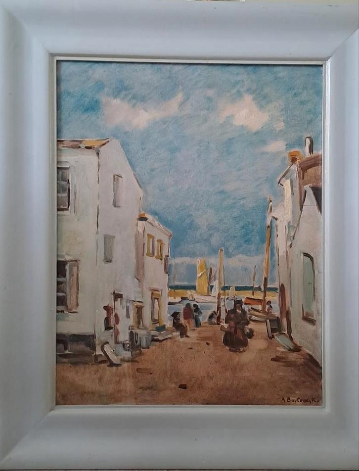 Olieverf schilderij, Antiek en Kunst, Kunst | Schilderijen | Abstract, Ophalen