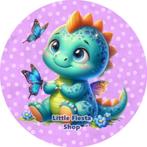 LF1800 ouwel dino 20x4,7cm eetbare cupcake rondjes vers, Hobby en Vrije tijd, Taarten en Cupcakes maken, Ophalen of Verzenden