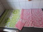 Vintage set badkamer handdoeken en washandje, Huis en Inrichting, Badkamer | Badtextiel en Accessoires, Overige kleuren, Handdoek
