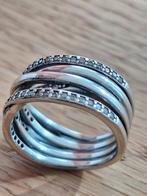 Pandora Timeless Sprankelende & gepolijste lijnenring mt 56, Ophalen of Verzenden, Zo goed als nieuw, 17 tot 18, Dame