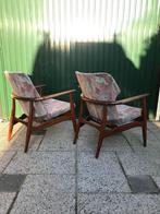 Set 2 Webe Teeffelen fauteuil stoel vintage design, Huis en Inrichting, Fauteuils, Minder dan 75 cm, Gebruikt, Stof, 50 tot 75 cm